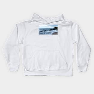 The sea at Amble, Northumberland Kids Hoodie